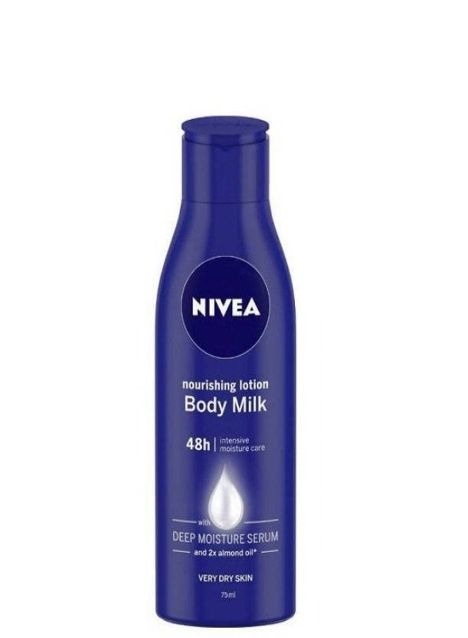 NIVEA Body Milk Nourishing Body Lotion 75ml X 3 (225 ml) - Image 2